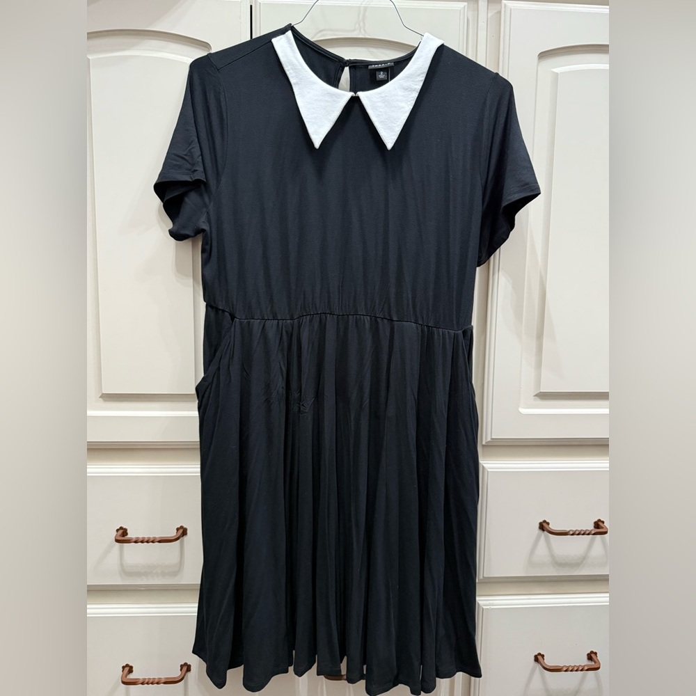 Torrid Black and White Collared Dress